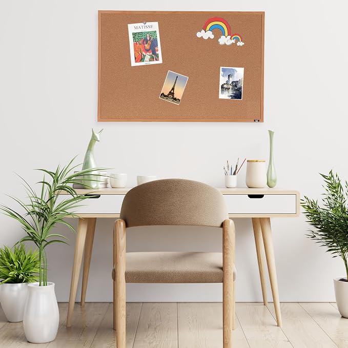 Mr. Pen- Cork Board, 18"x24", Bulletin Board, Board, Pinboard | Cork Bulletin Board, Cork Board for Wall, Notice Board, Bulletin Boards for Walls, Framed Cork Board, Push Pin Board
