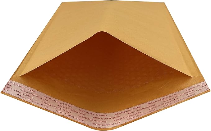 Amazon Basics Kraft Bubble Self-Seal Padded Mailing Envelopes, 10.5" x 16" (Internal Size 10.25" x 15"), Shipping Packaging, Brown, 25-Pack