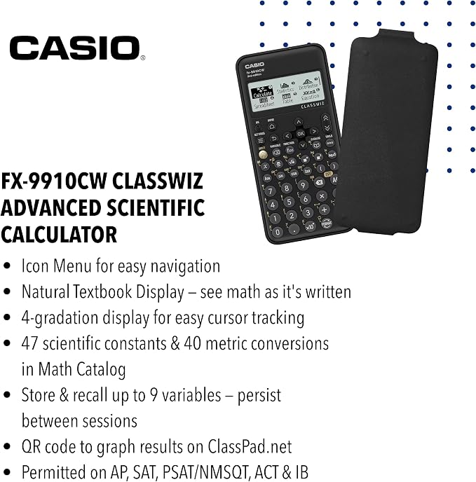 Casio FX-9910CW-W-IT Scientific Calculator | Advanced scientific calculator suited for engineering, science and statistics coursework