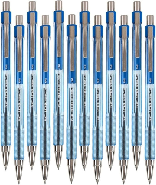 Pilot Better Retractable Ballpoint Pen , Blue Fine Point, 12-Count (30001)