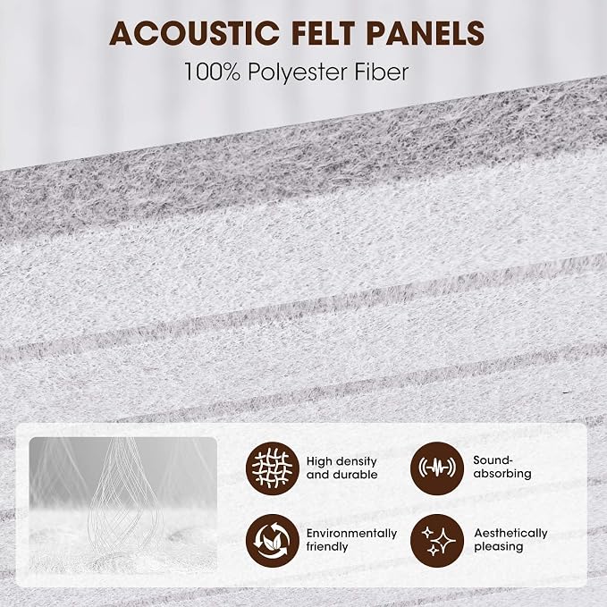 Arched Felt Bulletin Board 47" x 24", High-Density Cork Board Alternative for Office & Wall Decor, DIY Corkboards for Wall with 30 Push Pins & 50 Adhesive Tabs, Picture-Board for Home (Grey)