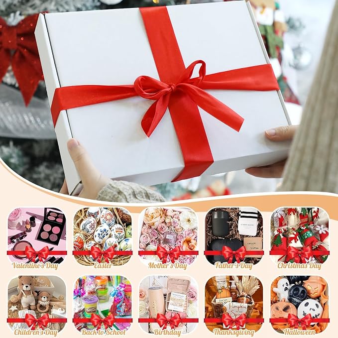 9x6x2 inches Shipping Boxes Set of 50, White Corrugated Cardboard Boxes Literature Mailer Boxes Gift Boxes Small Boxes for Shipping Wrapping Mailing Packaging Small Business