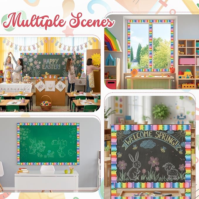 32.8 Ft Book Bulletin Border Library Scalloped Trim Classroom | Colorful Book Spines for Library Bulletin Board, Reading Corner Classroom Border, Scalloped Edge Office Trim