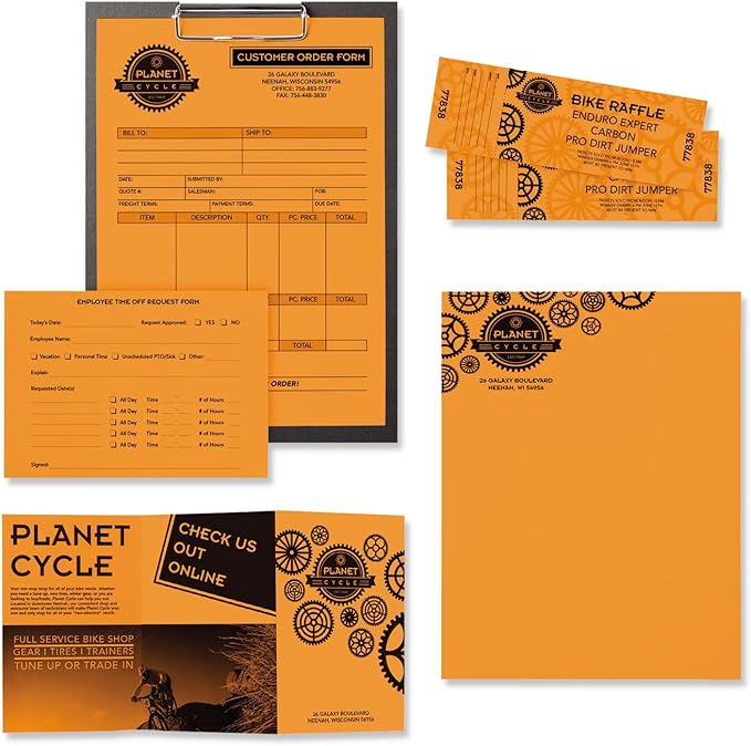 Astrobrights Color Paper, 24 lb Bond Weight, 8.5 x 11, Cosmic Orange, 500/Ream
