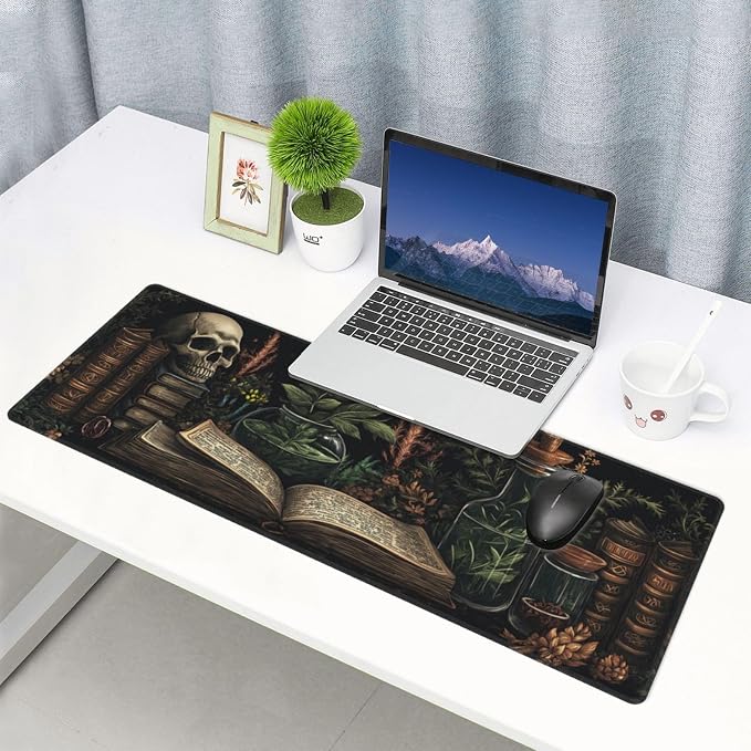 Dark Academia Mouse Pad XL Large Mousepad Non Slip Rubber Base Desk Mat for Laptop Computer Gaming 31.5" X 12"