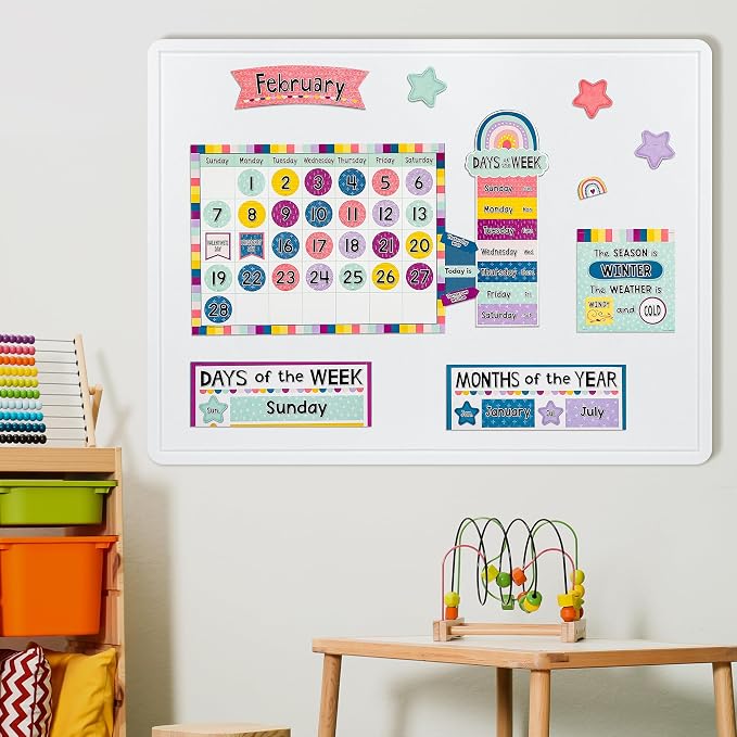 AKTOP Foldable Felt Bulletin Board 24x16 inches, White | Cork Board Alternative with 25 Pushpins, Decorative Photo Display Board with Self-Adhesive Tape, For Home, Office & School