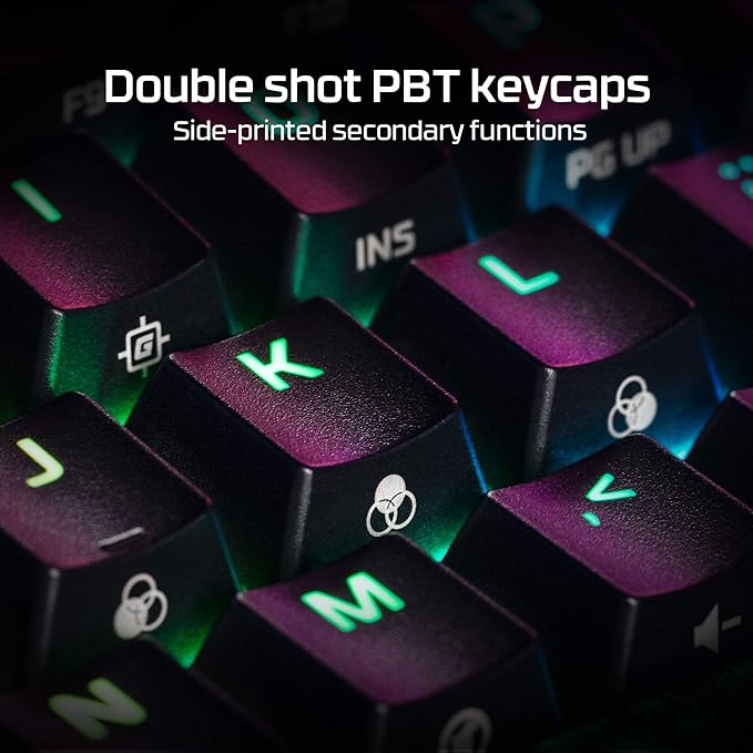 HyperX Alloy Origins 60 - Mechanical Gaming Keyboard, Ultra Compact 60% Form Factor, Double Shot PBT Keycaps, RGB LED Backlit, NGENUITY Software Compatible - Linear HyperX Red Switch,Black