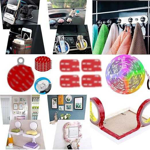 3M Double Sided Tape Heavy Duty Mounting Tape Strong Adhesive Tape Waterproof Foam Tape Picture Hanging Strips (0.39in X 10ft) (Pack of 2)