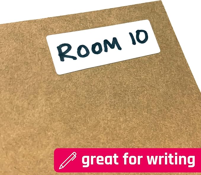 100 Pieces, 3" x 1.5" - Labels Stickers for Storage Bins, Organizing, Moving Boxes - Matte White