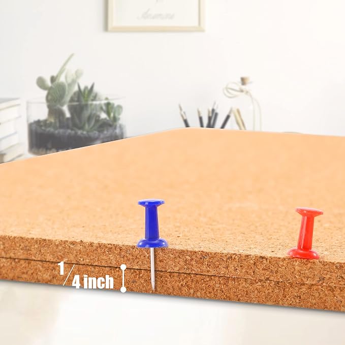 SUNGIFT Cork Board 12"x12" -12 Pack Square Decorative Cork Tiles 1/4" Thick | Bulletin Boards with 100 PCS Push Pins, Double-sided Adhesive Corkboards Tiles For Wall Office