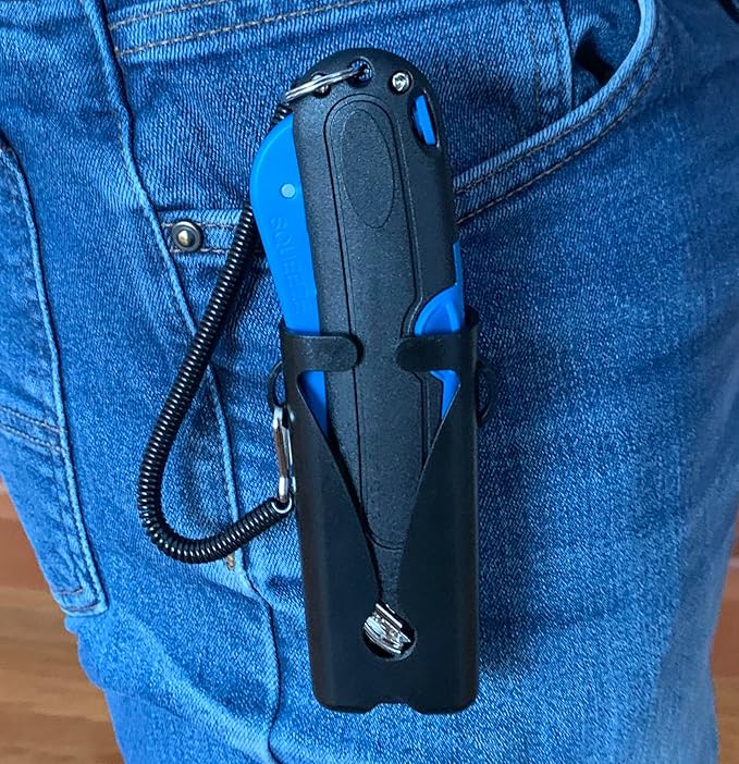 Garvey 091524 Safety Cutter with Holster, Black/Blue