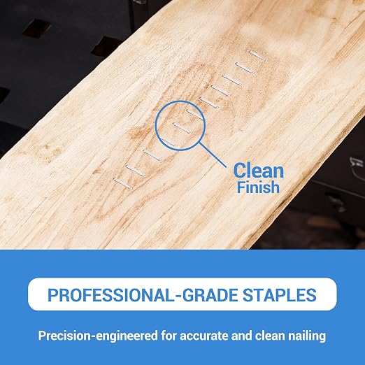 meite T50 Heavy Duty Staples, 1/2 Inch Galvanized T50 Staples for Staple Gun, 20 Gauge 3/8 Inch Crown Staple for Upholstery, Construction, Furniture (1 Case)