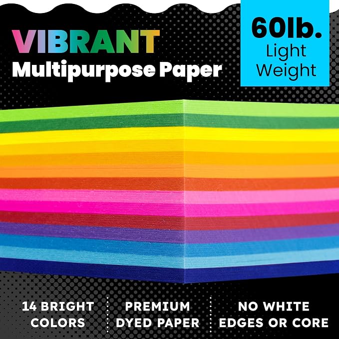 Hygloss Bright Orange Colored Paper - 24 lb, 89 GSM, Acid-Free, Fade-Resistant, 11x17-Inch Ledger Size Color Copy Paper, 90 Sheets