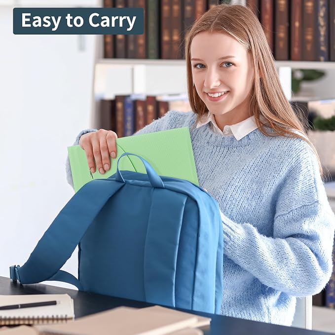 JARLINK 7 Pockets Expanding File Folder, A4 Accordion folders, Pink & Green | Accordion File Folders with 12 Labels, Portable Document Organizer for Home, College, School, and Office Supplies