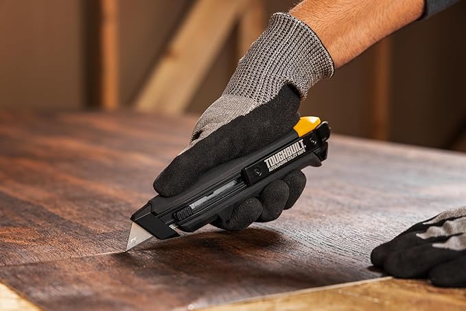 ToughBuilt – Autoloading Utility Knife, Heavy-Duty Retractable Knife with Built-In Blade Magazine, Quick-Change Mechanism, and All-Metal Construction (TB-H4-10-A)