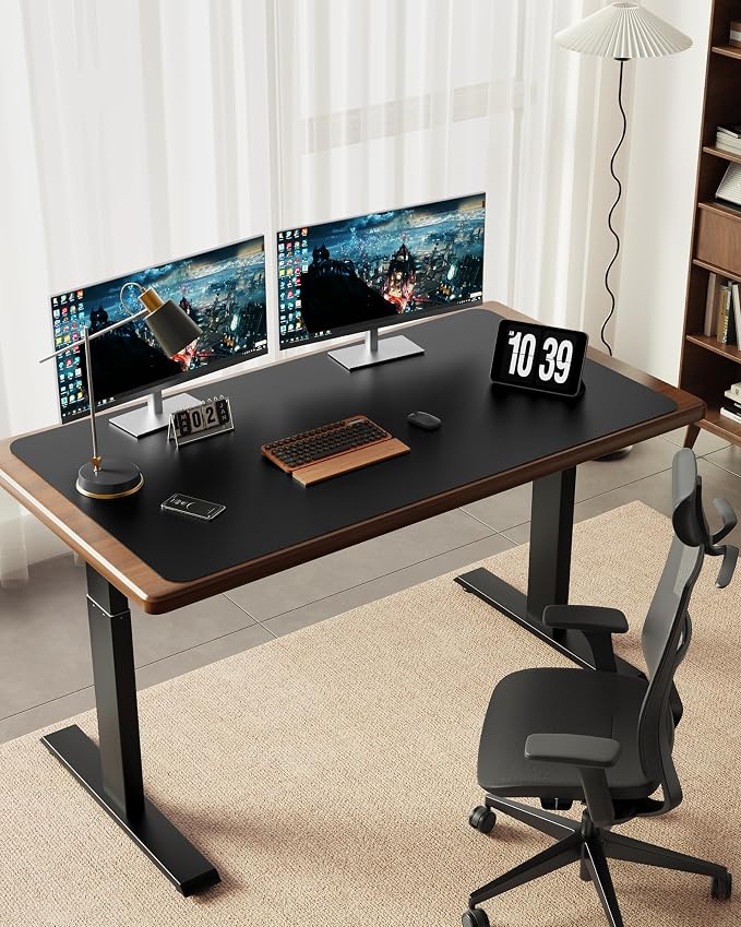 YSAGi 55" x 24" Large PU Leather Desk Mat for Keyboard and Mouse - Waterproof Non-Slip Desk Pad Protector for Office, Home, Writing Desk, Black