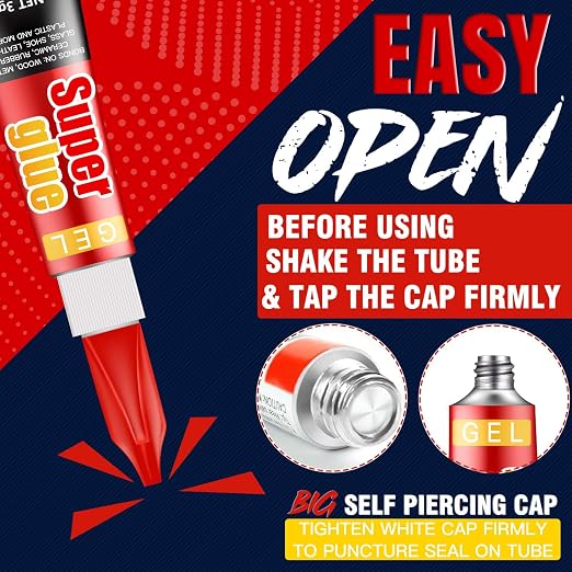 Super Glue Gel, 48 X 3g Tubes for Crafts, Models and Repairs | Cyanoacrylate Gel Bonds Common Plastic, Wood, Metal, Ceramic, Rubber And Leather Surfaces