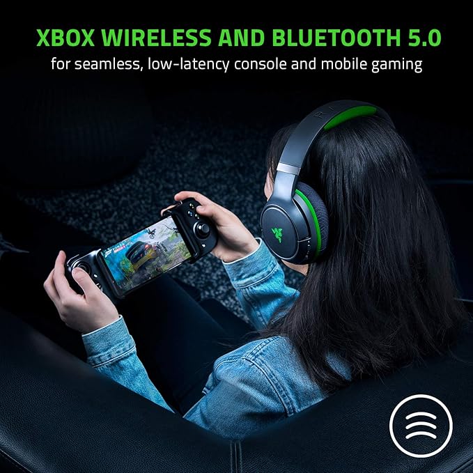 Wireless Xbox Gaming Headset: Razer Kaira Pro with Titanium Drivers & Supercardioid Mic - Black
