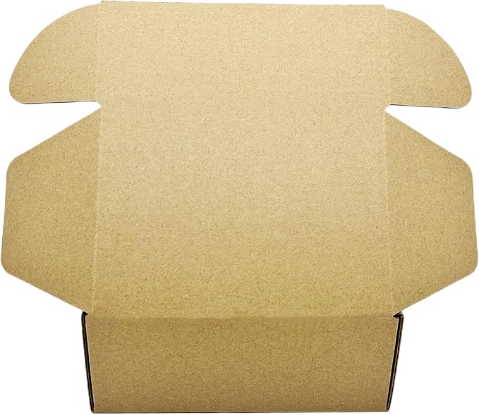 6x4x2.2 Inches Small Shipping Boxes Corrugated Packing Box 50 Pack | Kraft Cardboard Gift Boxes Small Business Moving Mailing DIY
