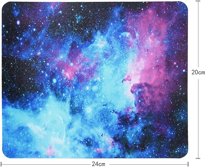 Non-Slip Rubber Base Mousepad for Laptop Computer PC Personality Desings Gaming Mouse Pad Mat 9.45 X 7.87 inch (Galaxy, 9.45 X 7.87 inch)