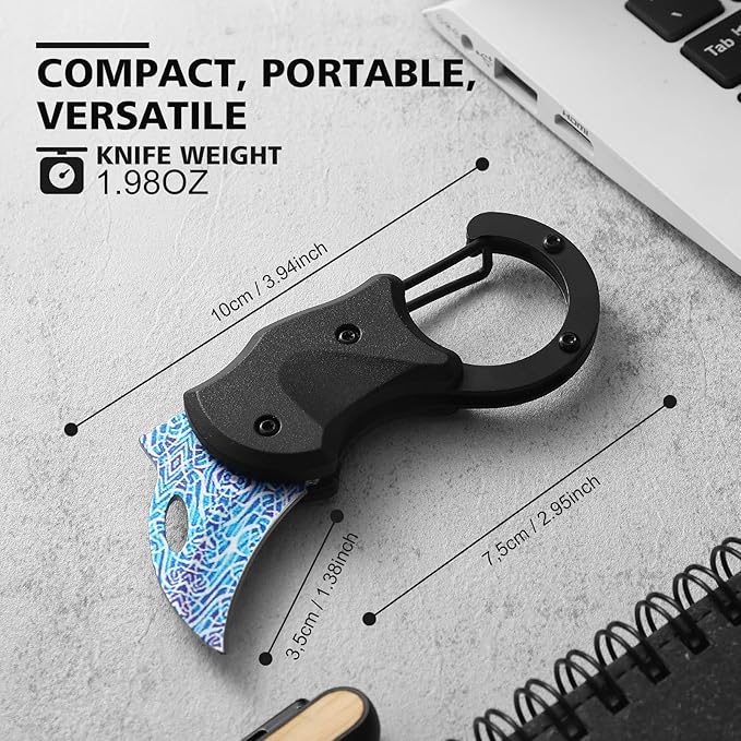 Small Pocket Knife for Women Men，Cool Folding Knife Box Cutter，Folding Utility Knife with 1.38''Sharp Blade，Mini EDC Knives for Everyday Carry,Ideal Gifts for Men and Women（Lightning Texture）