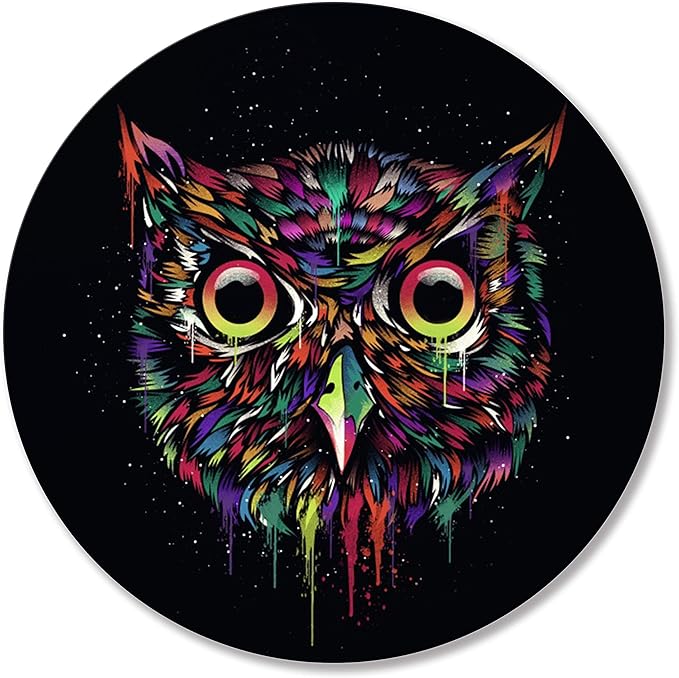 Mouse pad Small Computer Mouse pad with Personalized Colorful Owl Design Office Non-Slip Rubber Mousepad