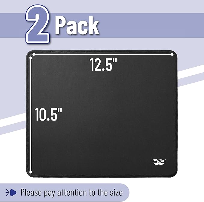 Mr. Pen- Mouse Pad, 12.5"x10.5", 2 Pack, Mouse Pads for Wireless Mouse | Mouse Pad Gaming
