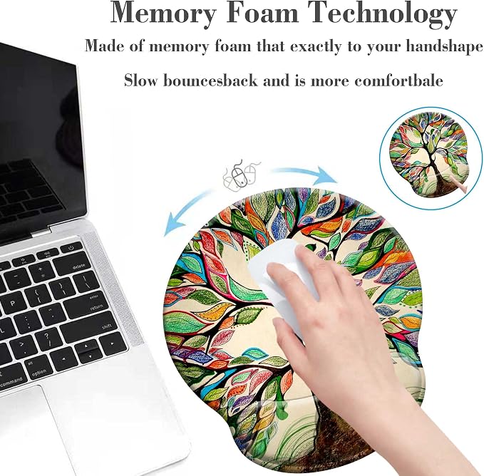 Ergonomic Mouse Pad with Wrist Support,Gaming Mousepad with with Non-Slip