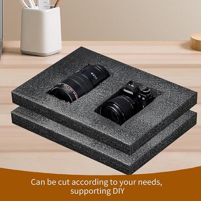Cardboard Shipping Box with Foam & Anti-Static Bag, UN3481 Label, Secure Mailer Box, 17 x 12 x 4 inch - Protective Packing Case for Laptop Electronics Gun Crafts Tools Drones Camera