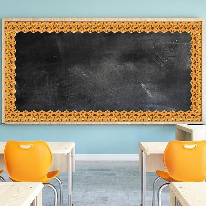BeYumi Camping Tent Border Trim - 65ft Back to School Camping Hiking Scalloped Rolled Border Trim Outdoor Themed Bulletin Board Set Classroom Office Chalkboard Kindergarten Preschool Party Decoration
