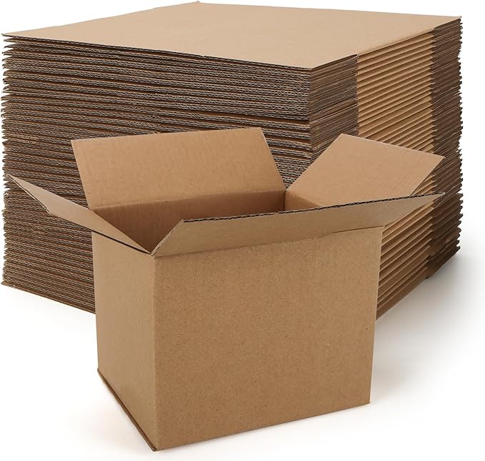 Rempry 40 Pack 5x4x4 Shipping Boxes Brown, Small Corrugated Cardboard Box for Mailing, Packaging Small Business, Kraft Mailer Boxes