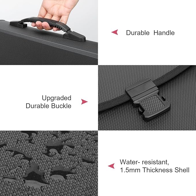 Uquelic 26 Pockets Expanding File Folder Organizer, Durable Buckle | Accordion Folder Base with Ergonomic Portable Handle, Large A4 Letter Size Document Organizer, Folders with Pockets
