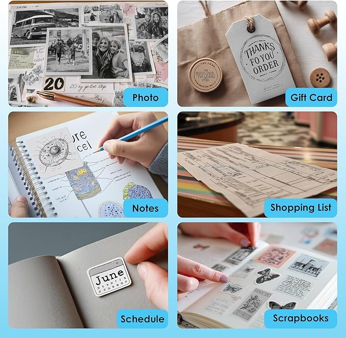 Bluetooth Sticker Printer with 1 Roll of Sticker Paper, Y2C Mini Sticker Maker Machine, Pocket Thermal Label Maker Machine with Tape for DIY, Notes, Label Ideal Gift for Kids&Student, White