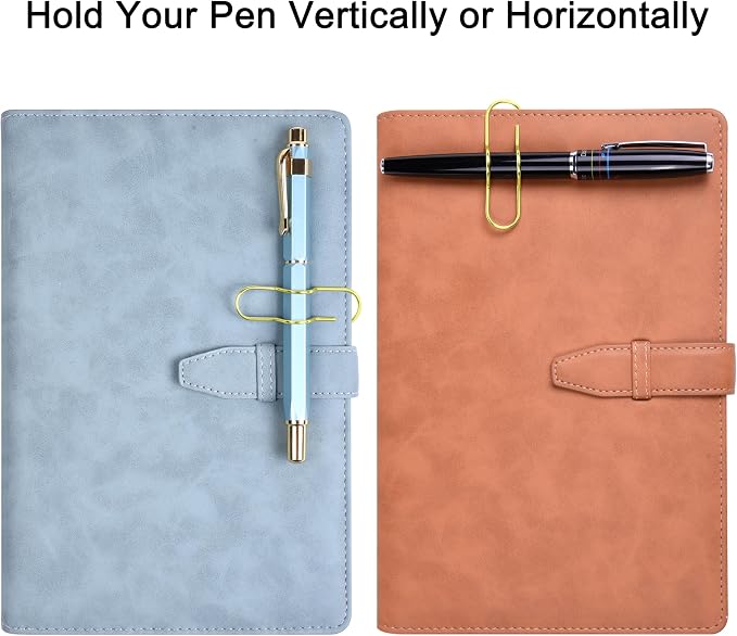 Wisdompro 12 Pack Paper Clip Pen Holder for Notebook, Journal, Book, Gold | 2.6 x 0.7 inch, Stainless Steel, Oversized Paperclip Pencil Holder for Travelers Planner, Binder, Clipboard, Bible, Notes