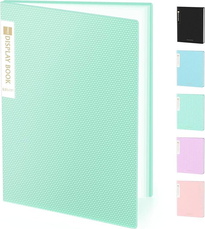 Sooez Binder with Plastic Sleeves 18-Pocket, Displays 36 Pages, 8.5x11 Presentation Folders with Clear Sheet Protectors, Art Portfolio Binder for Certificate & Office Project, Document Organizer