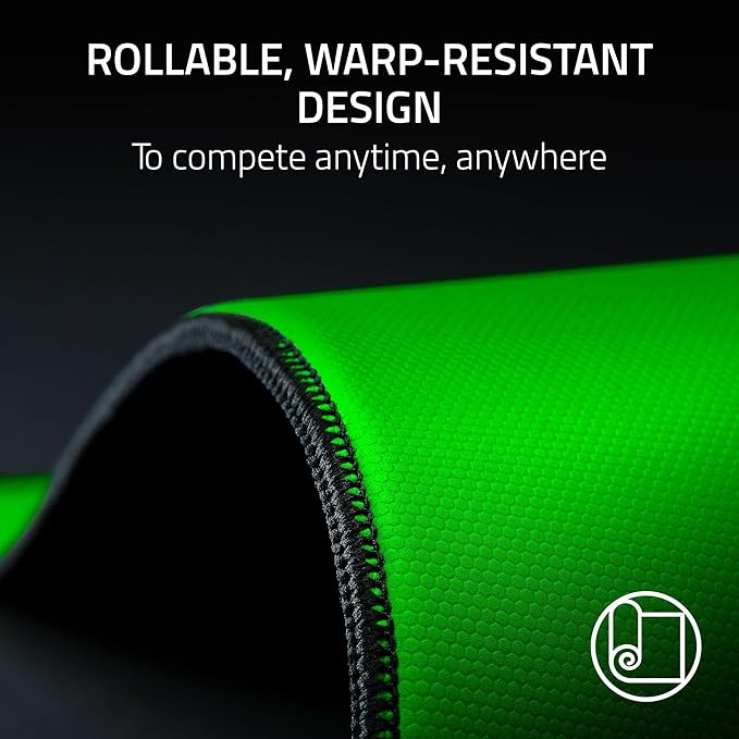 Razer Gigantus V2 Pro Soft Esports Gaming Mouse Pad (Max Control) – Ultra-High Friction Cloth Surface, Tracking Accuracy, GlideCore Foam, Anti Slip Base, Low-Profile Stiched Edges – Large