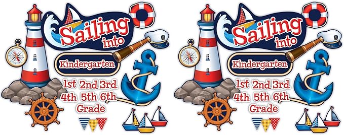 Teacher Created Resources Sailing Into… Bulletin Board Display Set (Pack of 2)