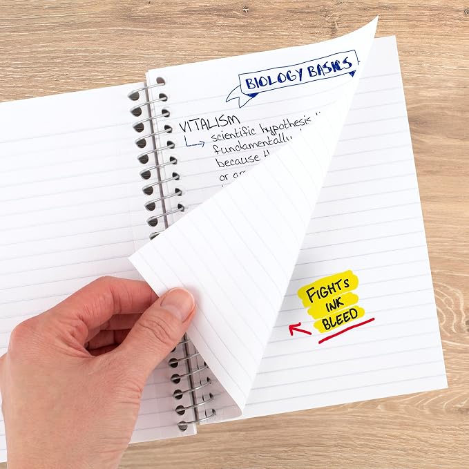 Five Star Spiral Notebook, 1 Subject, College Ruled Paper, 4-3/8" x 7", Small Size, 80 Sheets, Blue (450048CG1)