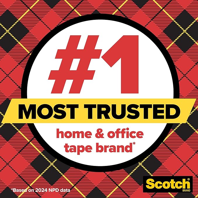 Scotch Transparent Tape with C60 Desktop Dispenser, Versatile, Cuts Cleanly, Engineered for Office and Home Use, 3/4 x 1000 Inches, Boxed, 12 Rolls, 1 Dispenser