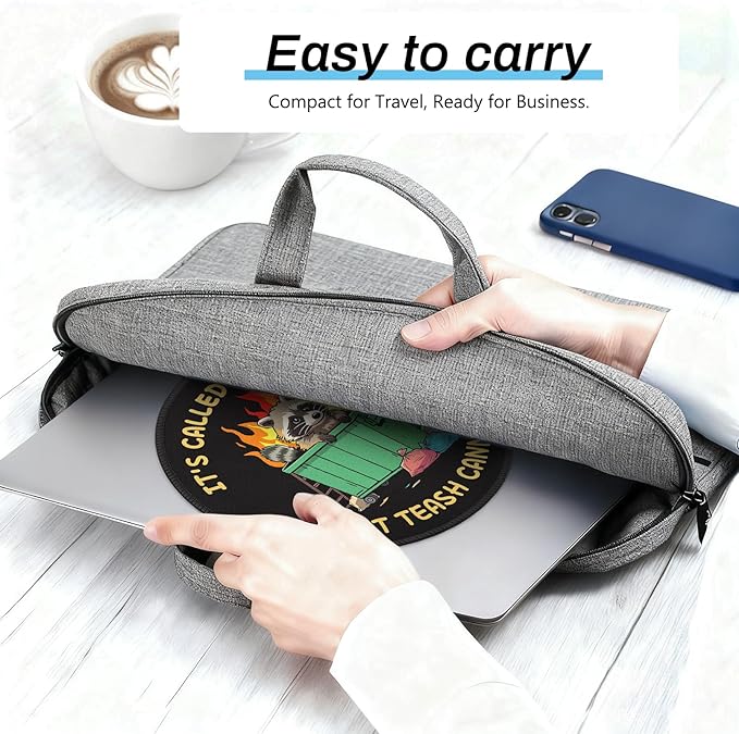 Gctriki Trash Raccoon Mouse Pad - 8.6 Inch Round Non-Slip Office Desk Mat, Cute Humorous Gift for Coworkers Boss, Premium Stitched Washable Mousepad for Computer Laptop Funny Office Desk Accessories