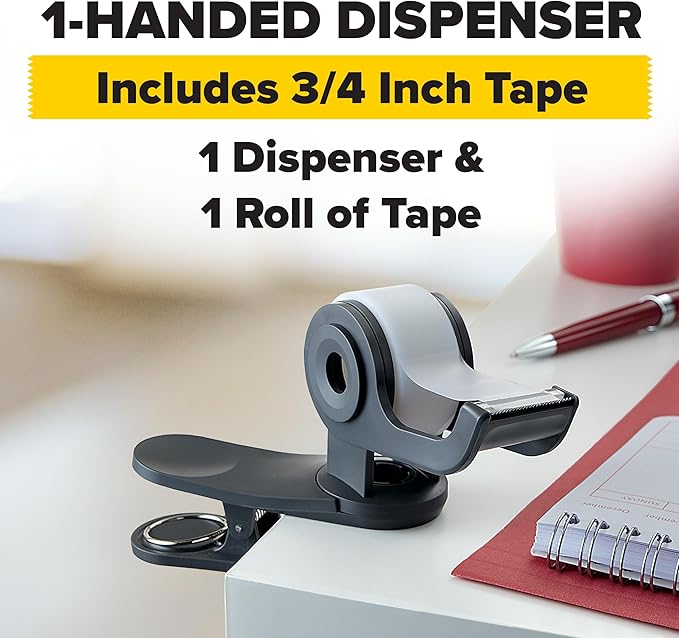 Scotch Desktop Tape Dispenser, Great for Gift Wrapping, 1 Dispenser (C19-CLIP-CCW)