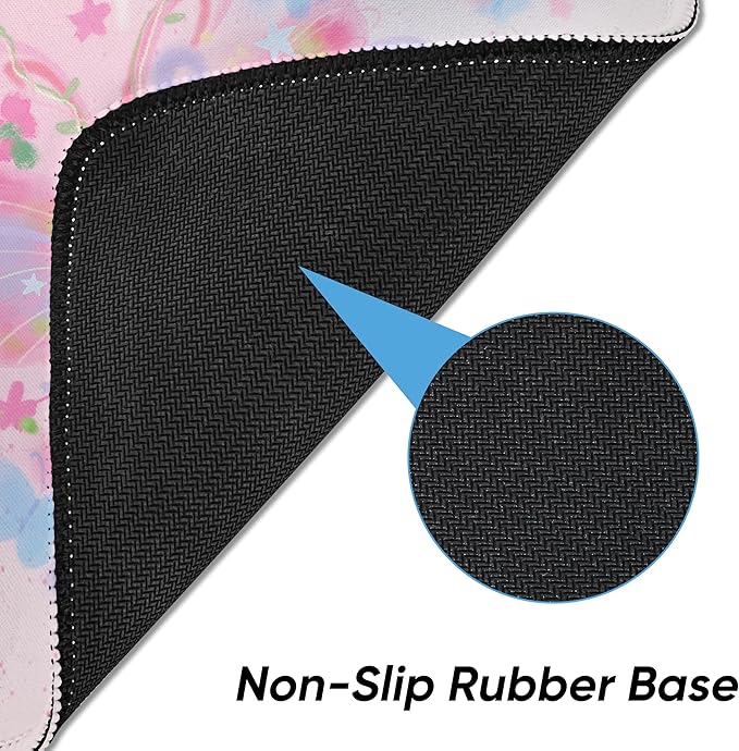 Premium Stitched Mouse Pad 10.2 x 8.3 in | Smooth, Washable Desk Mat with Non-Slip Base | Personalized Cute MousePads for Gaming,Work,Laptop, Computer, Office, Home (Pink Butterfly dream)
