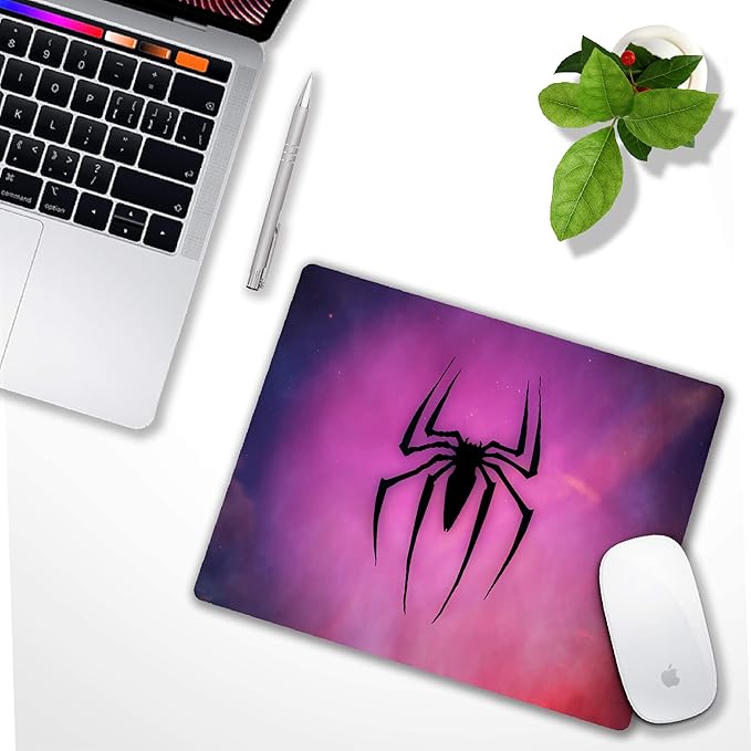 Spider Mouse pad Small Computer Mouse pad with Personalized Galaxy Spider Design Office Non-Slip Rubber Mouse mat