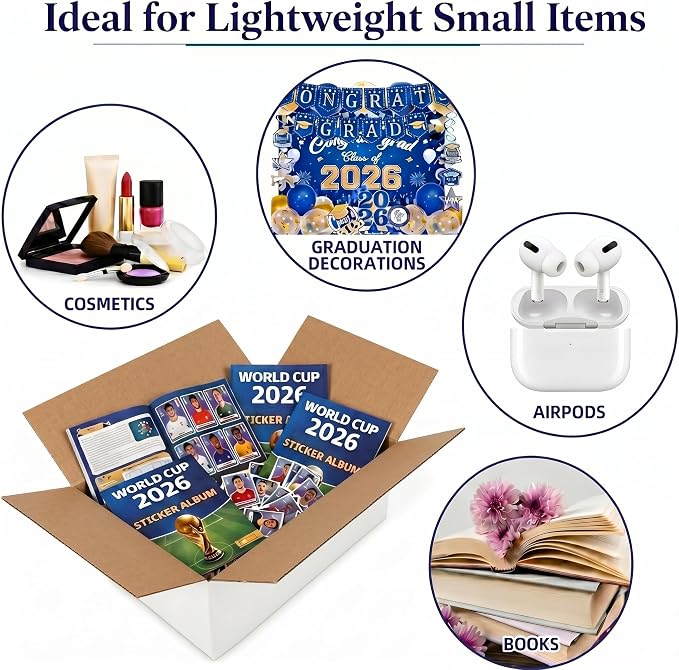 40 Pack Small Shipping Boxes 9x6x3 Inches | White Corrugated Cardboard, Box for Packaging Small Business Mailing Storage Moving, Easy Assemble
