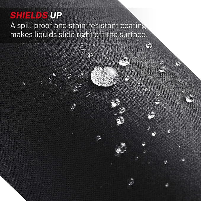 MROCO Mouse Pad [30% Larger] with Anti-Fray Stitched Edges, Premium-Textured Waterproof Surface, Non-Slip Rubber Base, Computer & Gaming Mouse Mat for Laptop, Office & Home, 8.5 x 11 in, Black