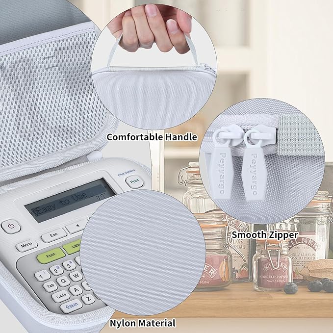 Storage Case Compatible with Brother P-Touch PTD220 / PTD210 Home Office Everyday Easy-to-Use Label Maker and Label Tapes