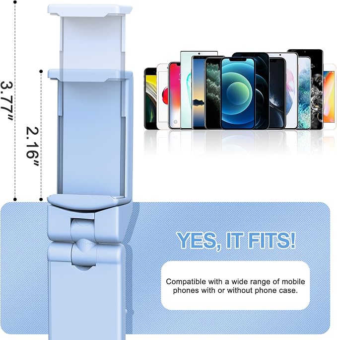 Perilogics Airplane Phone Holder Mount, Plane Travel Essentials (Blue) | Universal in Flight Phone Stand, Hands Free, Dual 360° Rotatio, Must Haves Airplane Travel Accessory