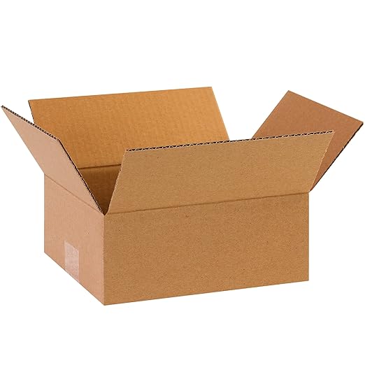 Tape Logic TL862 Flat Corrugated Boxes, 8" x 6" x 2", Kraft (Pack of 25)