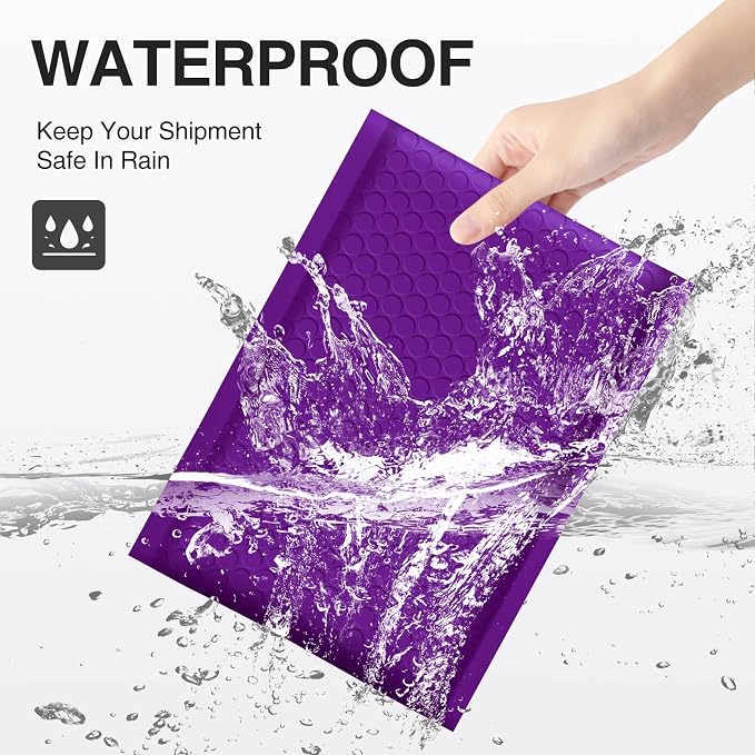 UCGOU Bubble Mailers 12x16" 40 Pack Usable Size 12x15" Purple Padded Mailer | Waterproof Self Seal Adhesive Large Padded Envelopes for Small Business Bubble Packaging Envelopes for Mailing Jewelry Makeup