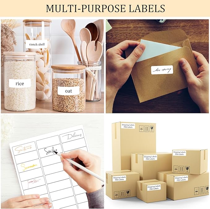 FungLam 1" x 2-5/8" Shipping Address Labels 900 Label Stickers Paper for Laser/Inkjet Printer 30 per Page Printable Mailing Labels (30 Sheets, 900 Labels)